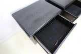 Pair of Black Ash Veneered Bedside Cabinets