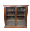 Antique Glass Front Bookcase Medium Height Adjustable Shelves Lockable