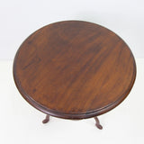 A Small Mahogany Top Cast Iron Base Table