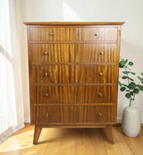 Mid century Morris of Glasgow Cumbrae chest of drawers in walnut veneer