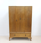 Vintage Art Deco Oak Wardrobe
