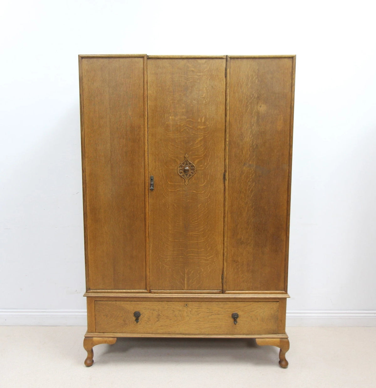 Vintage Art Deco Oak Wardrobe