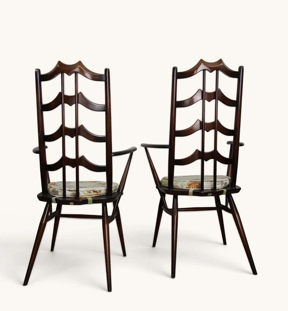 Vintage 1960s Pair of Ercol 496 BATWING Carver Dining Chairs. Mid Century