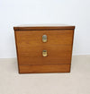 Mid Century Stag Cantata 2 Drawers Teak Bedside Cabinet
