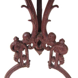 A Small Mahogany Top Cast Iron Base Table