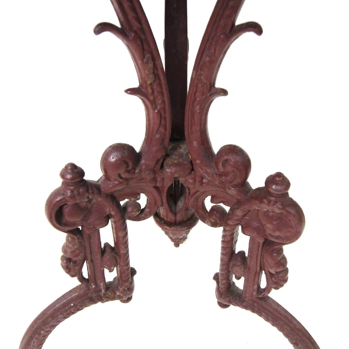A Small Mahogany Top Cast Iron Base Table