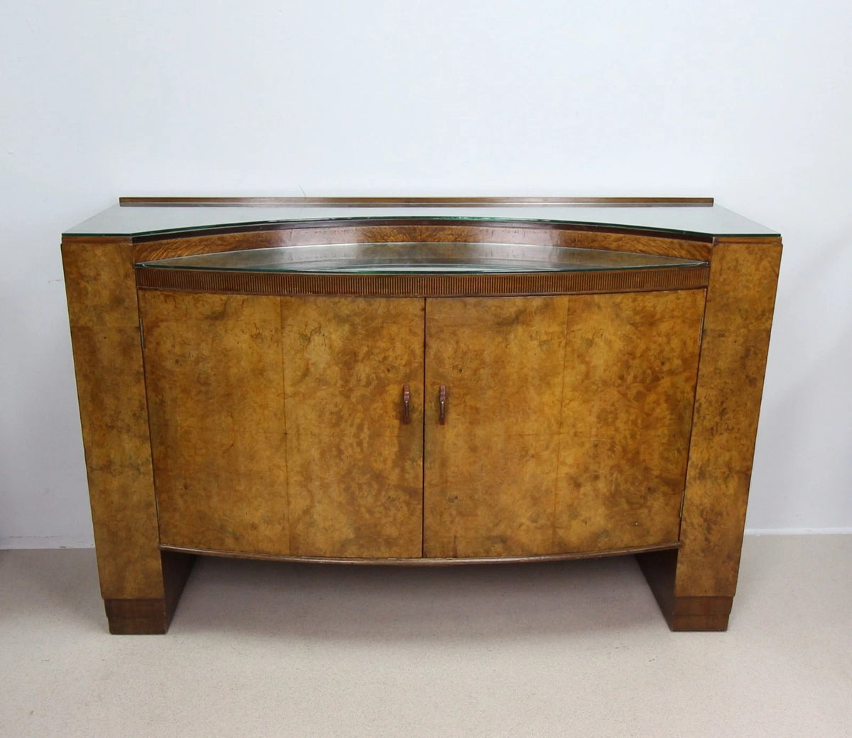 A Rare John Walker & Sons Scottish Art Deco Walnut Veneered Sideboard