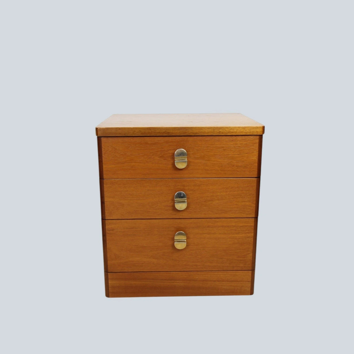 Mid Century Stag Cantata Teak 3 Drawer Bedside Cabinet