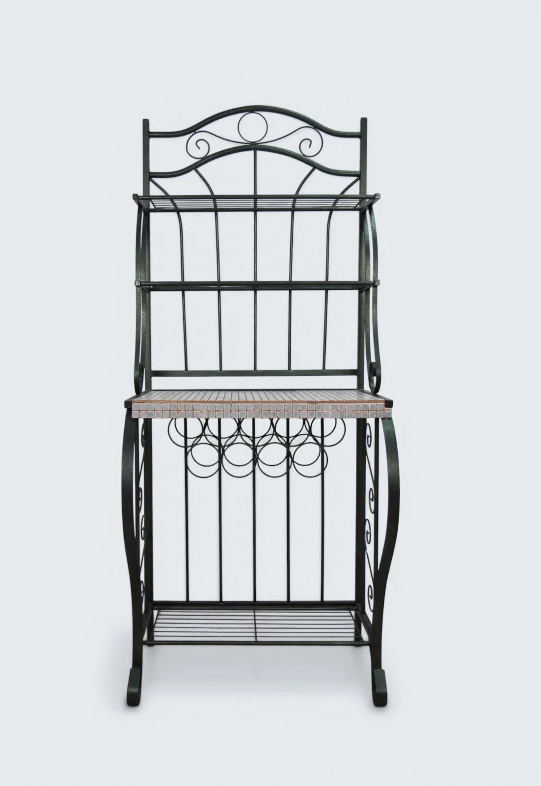 A French Style Wrought Iron Shelving Unit / Whatnot