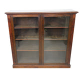 Antique Glass Front Bookcase Medium Height Adjustable Shelves Lockable
