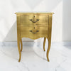 And So To Bed London Bombe Bedside Cabinet in Gold Colour