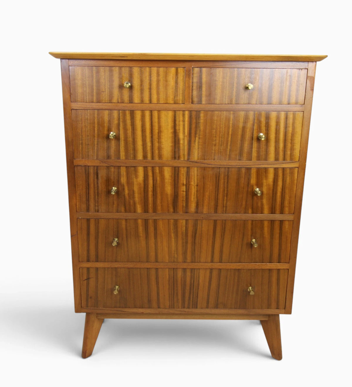 Mid century Morris of Glasgow Cumbrae chest of drawers in walnut veneer