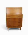 Mid Century Jentique Teak Writing Bureau - Lockable