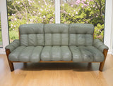 Ekornes Montana Green Leather 3 Seater Sofa - Made in Norway