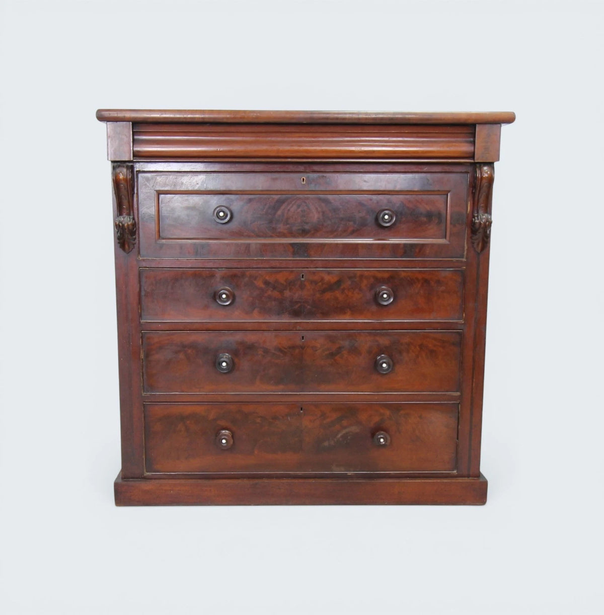 Large Antique Scottish Kilmarnock Chest Of Drawers
