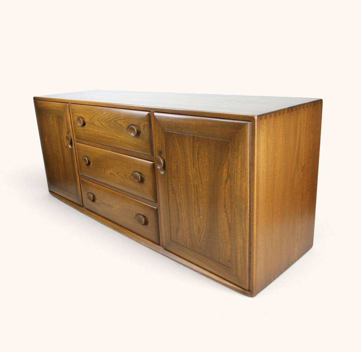 Vintage Ercol Solid Elm Sideboard In Golden Dawn