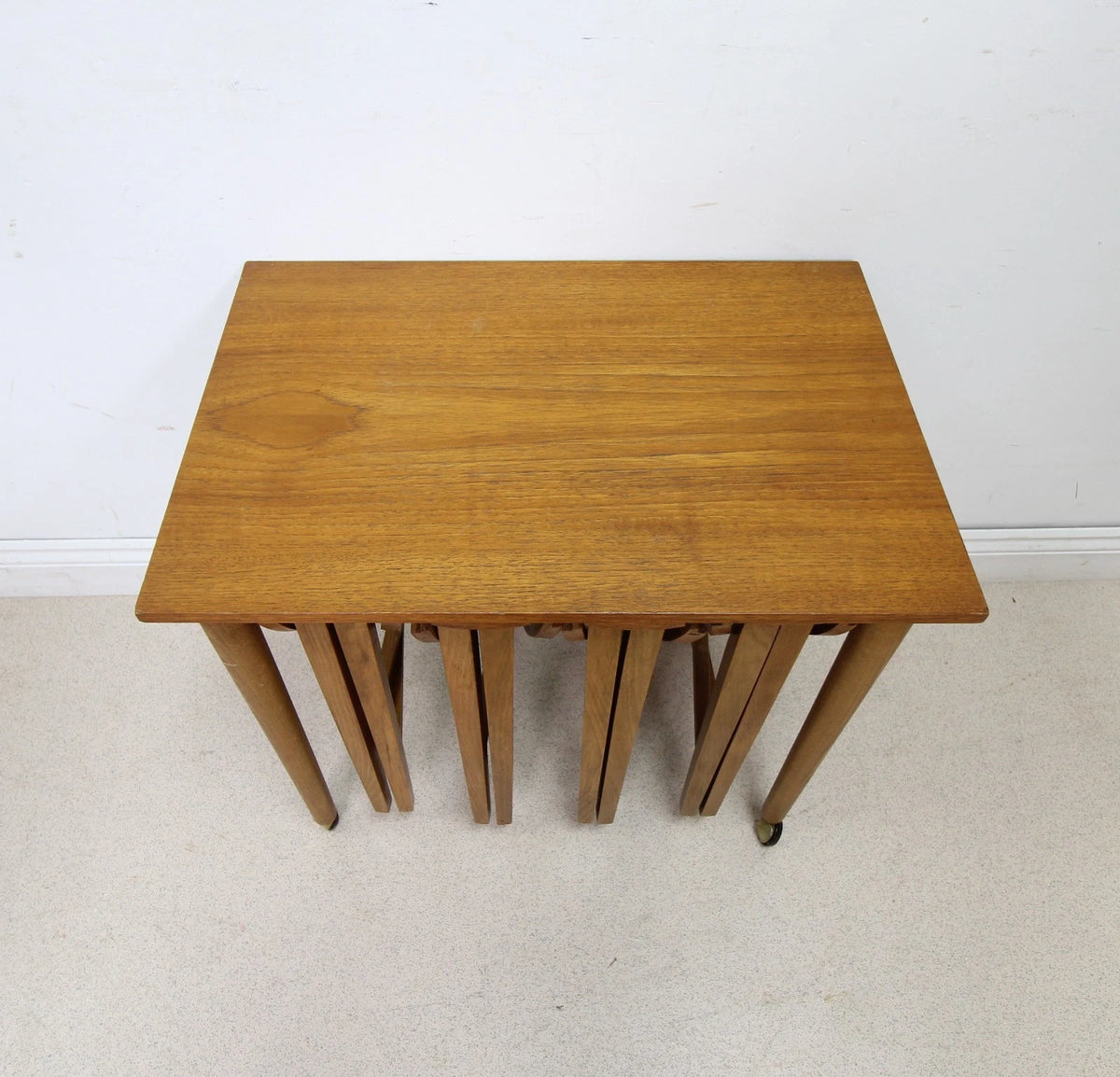 Poul Hundevad Teak Nest of Tables Coffee Side Tables - 5 Tables - 4 Slots into 1