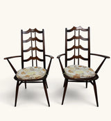 Vintage 1960s Pair of Ercol 496 BATWING Carver Dining Chairs. Mid Century