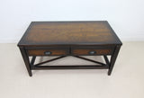 Laura Ashley Attribute 2 Drawer Coffee Table In Dark Chestnut