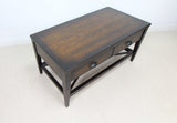 Laura Ashley Attribute 2 Drawer Coffee Table In Dark Chestnut