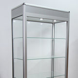 A Spacious Glass Display Cabinet For Shop or Showroom -Free Standing with Lights
