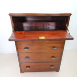 Large Art Deco Mahogany Secretaire Chest Of Drawers