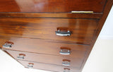 Large Art Deco Mahogany Secretaire Chest Of Drawers