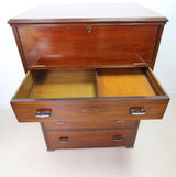 Large Art Deco Mahogany Secretaire Chest Of Drawers