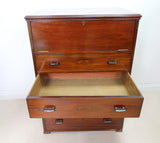 Large Art Deco Mahogany Secretaire Chest Of Drawers