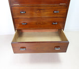 Large Art Deco Mahogany Secretaire Chest Of Drawers