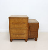 Art Deco Small 2 Drawer Chest Of Drawers