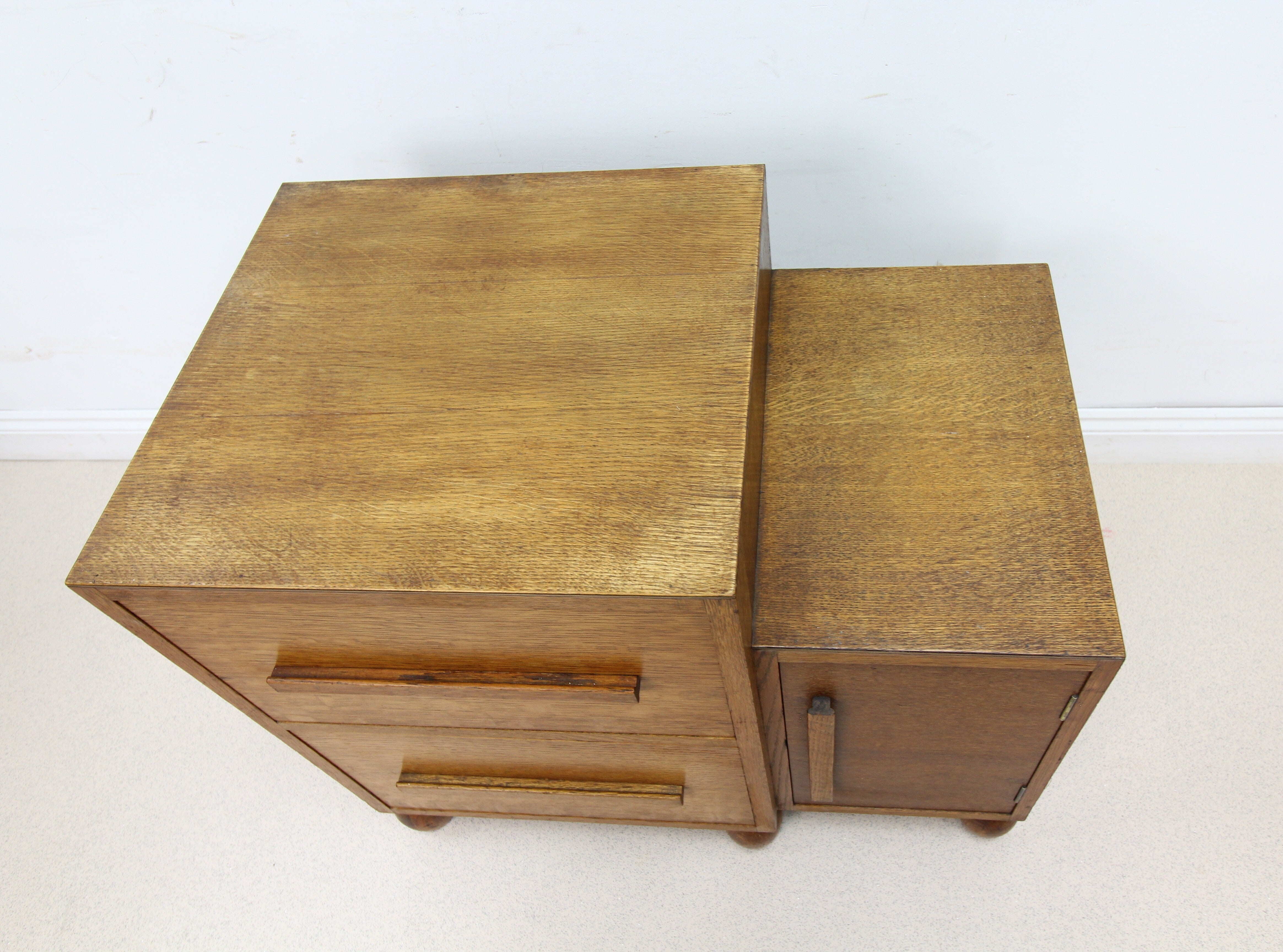 Art Deco Small 2 Drawer Chest Of Drawers