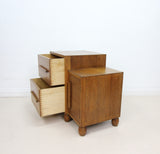 Art Deco Small 2 Drawer Chest Of Drawers