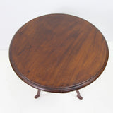 A Small Mahogany Top Cast Iron Base Table