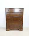 Mid Century Harry Lebus Chest of Drawers in Dark Oak