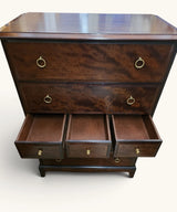 Pair of French Style Rustic Solid Wood Tallboy Chest Of Drawers