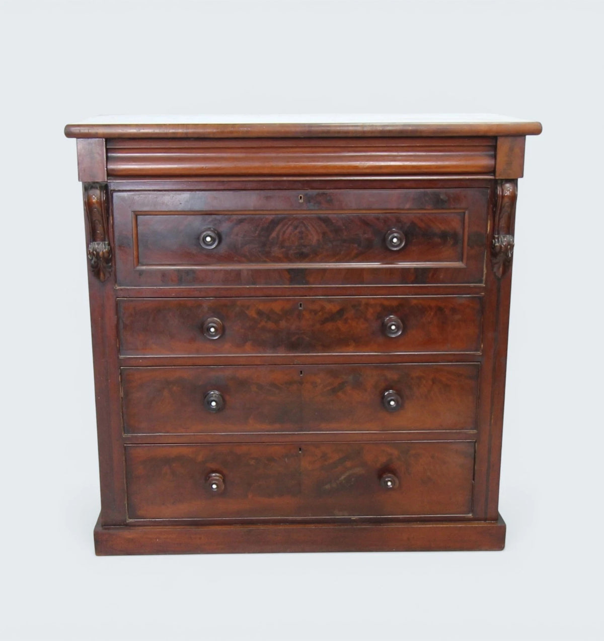 Large Antique Scottish Kilmarnock Chest Of Drawers