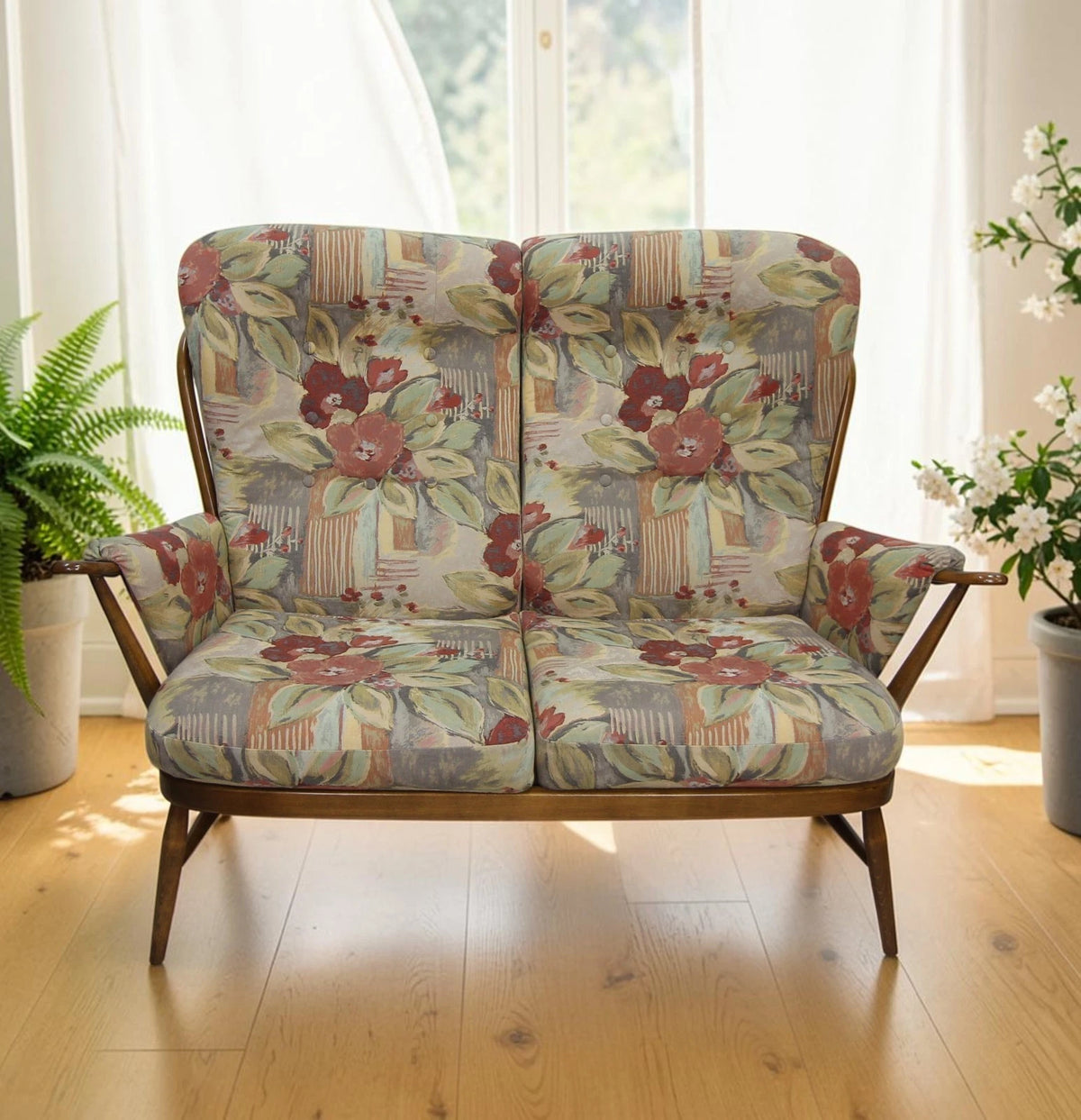 Vintage Ercol Evergreen 2 Seater Sofa in Golden Dawn