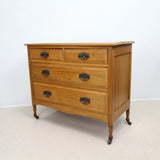 Vintage Satinwood 4 Drawer Chest of Drawers