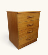 Mid century Teak Austinsuite Bedside Cabinet With 4 Drawers