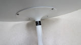 A Vitra Round White Pedestal Coffee Side Table By George Nelson