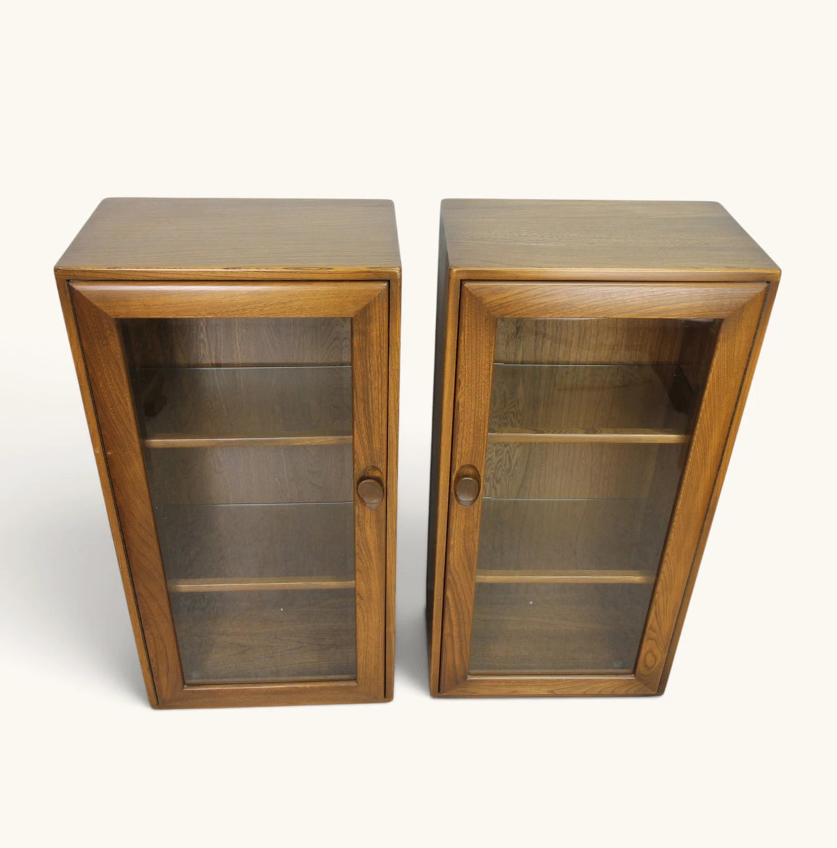 Pair of Ercol 819 Golden Dawn Small Cabinets / Bookcase Display unit