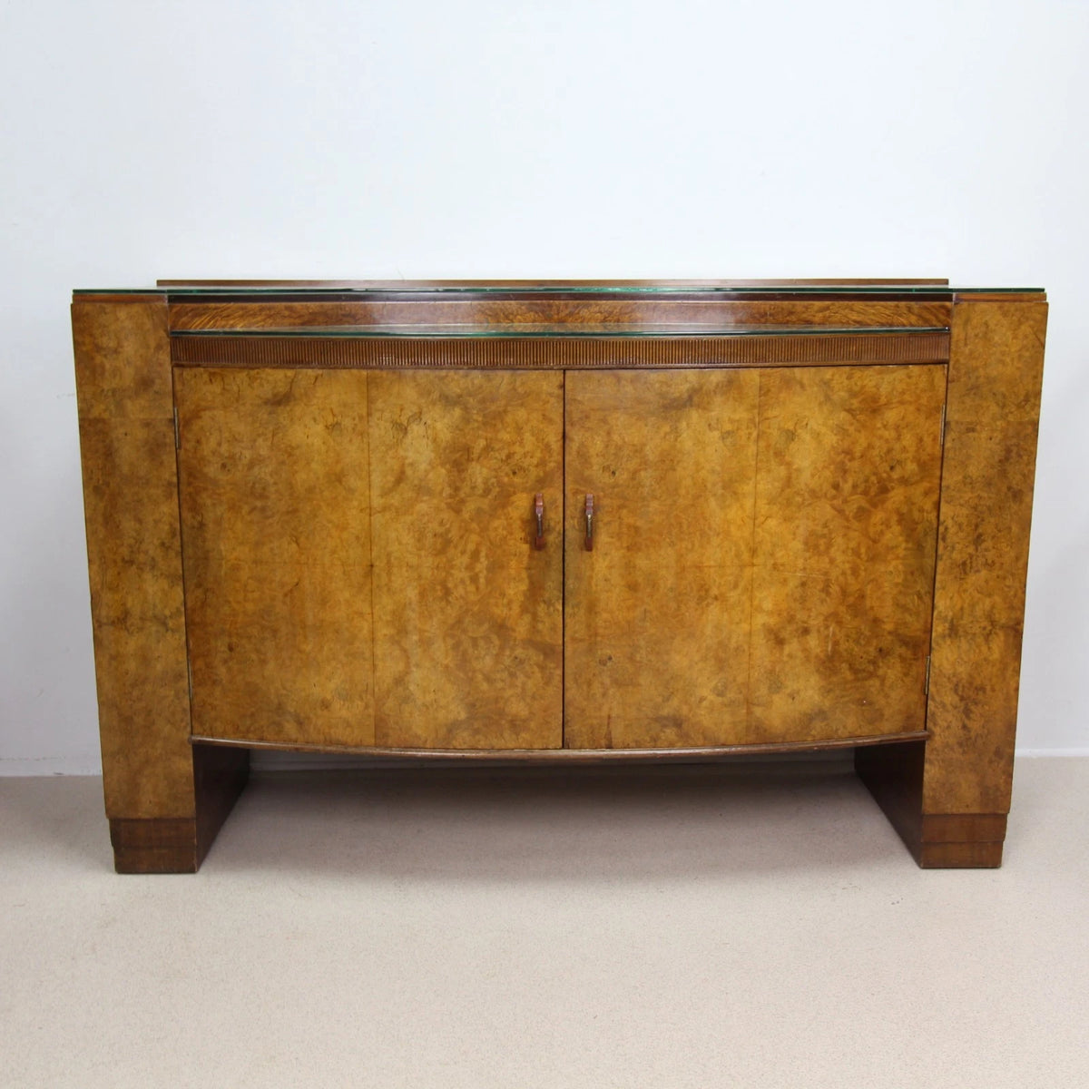 A Rare John Walker & Sons Scottish Art Deco Walnut Veneered Sideboard