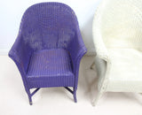 Set of 1 Lloyd Loom Lusty Chair and 3 other Lloyd Loom style Chairs - 4 in all