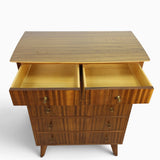 Mid century Morris of Glasgow Cumbrae chest of drawers in walnut veneer