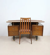 Mid-century retro vintage Curved floating-top desk by E Gomme G-Plan