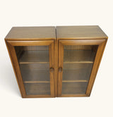 Pair of Ercol 819 Golden Dawn Small Cabinets / Bookcase Display unit