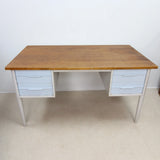 Vintage Teak Shabby Chic Painted Writing Desk