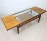 Mid century G Plan Fresco Teak and Glass Two-tier Coffee Table