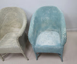 Set of 1 Lloyd Loom Lusty Chair and 3 other Lloyd Loom style Chairs - 4 in all